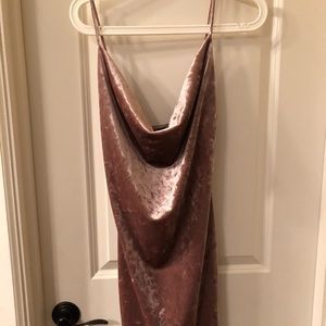 Mauve velvet dress
